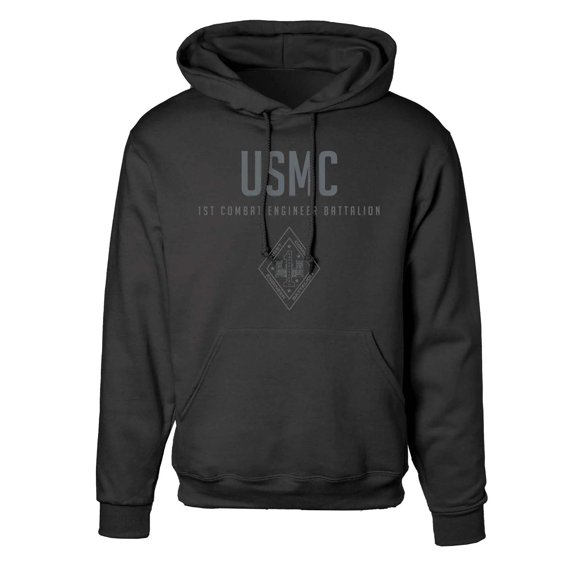 1st Combat Engineer Battalion Tonal Hoodie