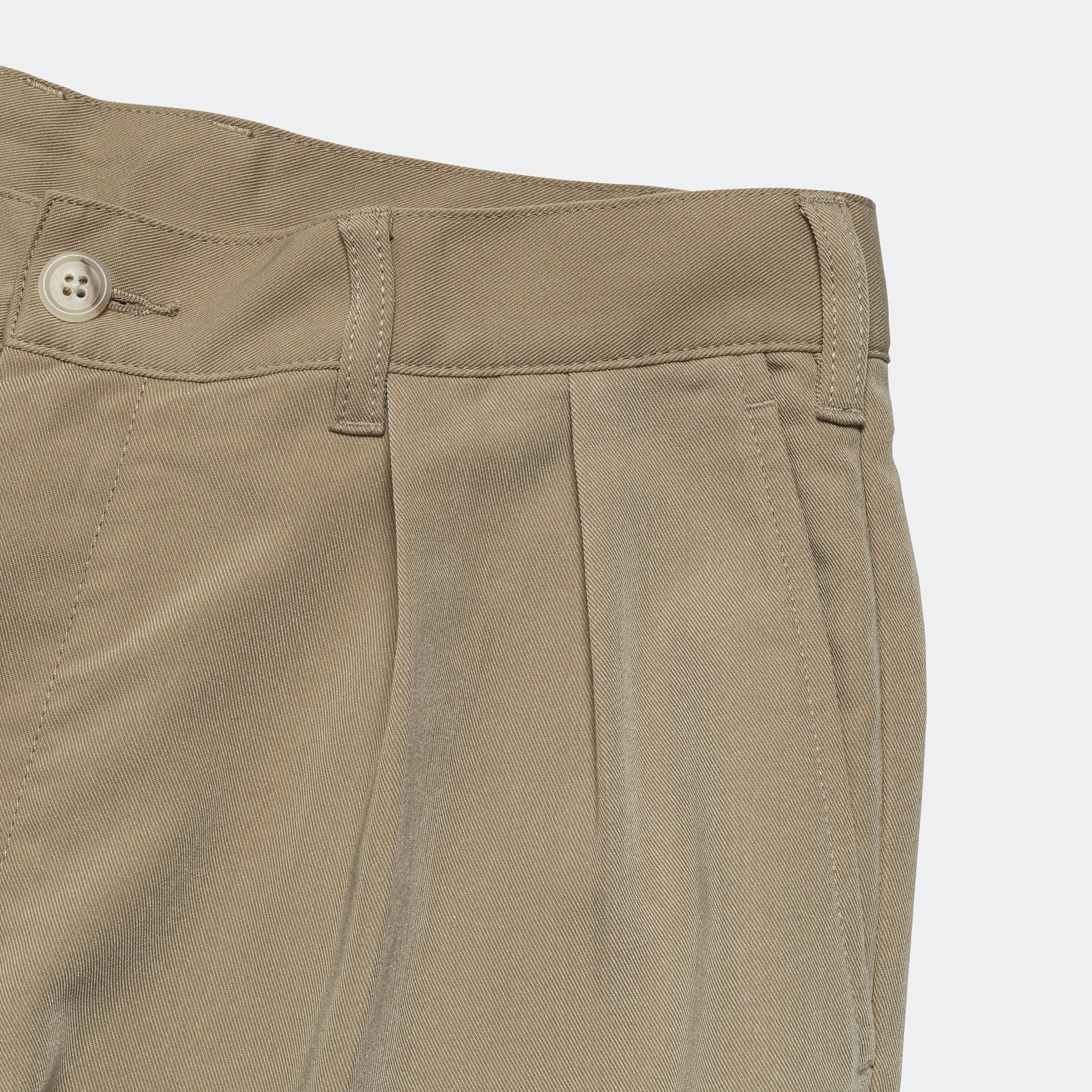 2 Pleats Trousers PE Twill - Sand