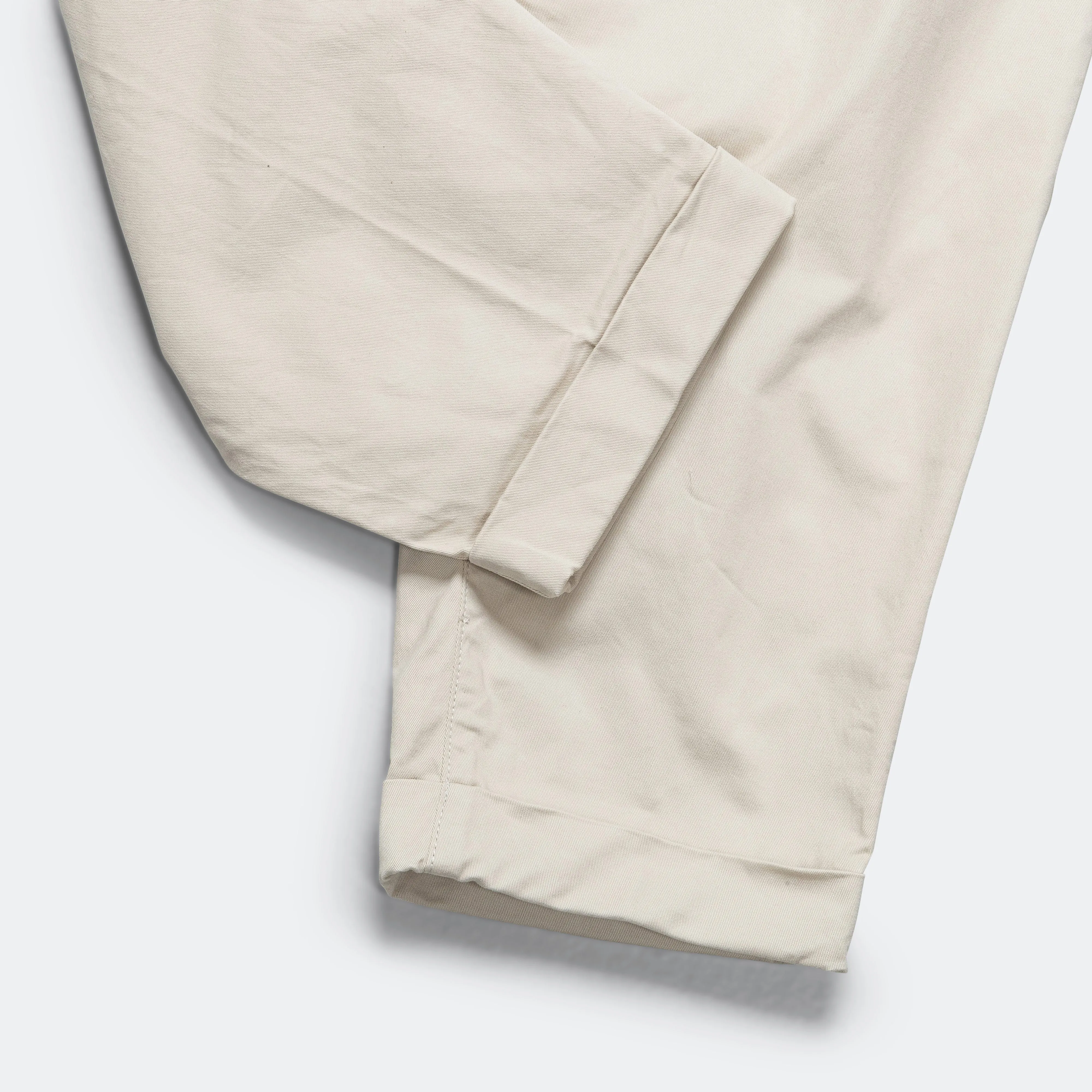 2 Pleats Trousers Twill - Cement