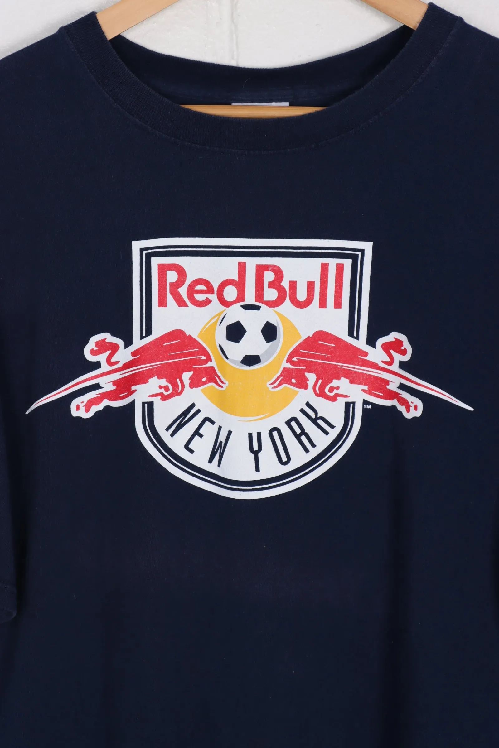 ADIDAS x Red Bull Red & Navy Soccer Promo Tee (XL)