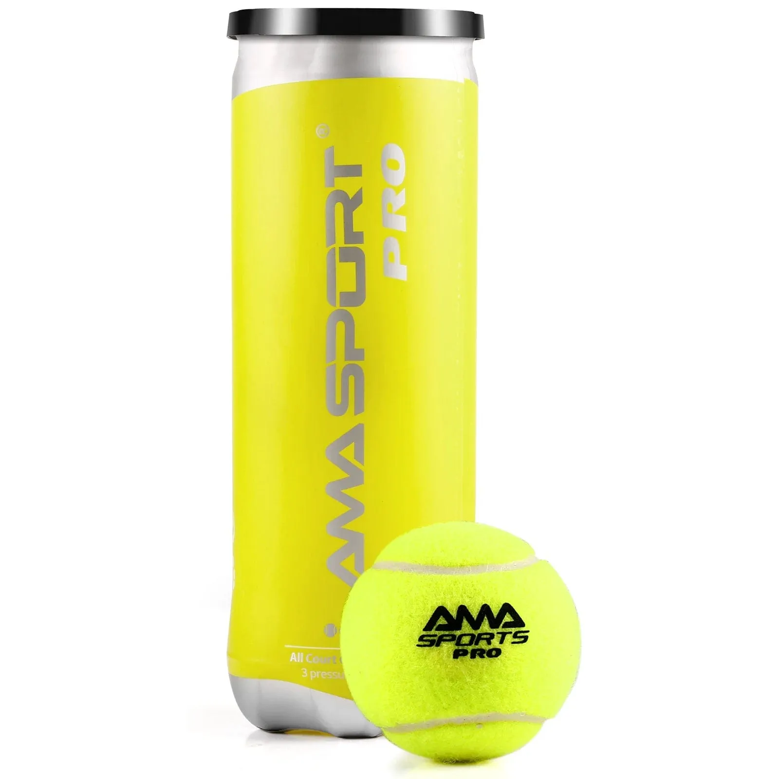 AMASPORT Padel Pro/Pro /Pro S Padel Paddle Tennis Balls 3 Pcs for Training Balls