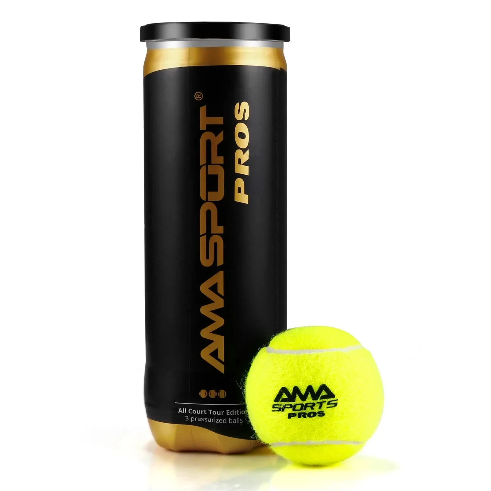 AMASPORT Padel Pro/Pro /Pro S Padel Paddle Tennis Balls 3 Pcs for Training Balls