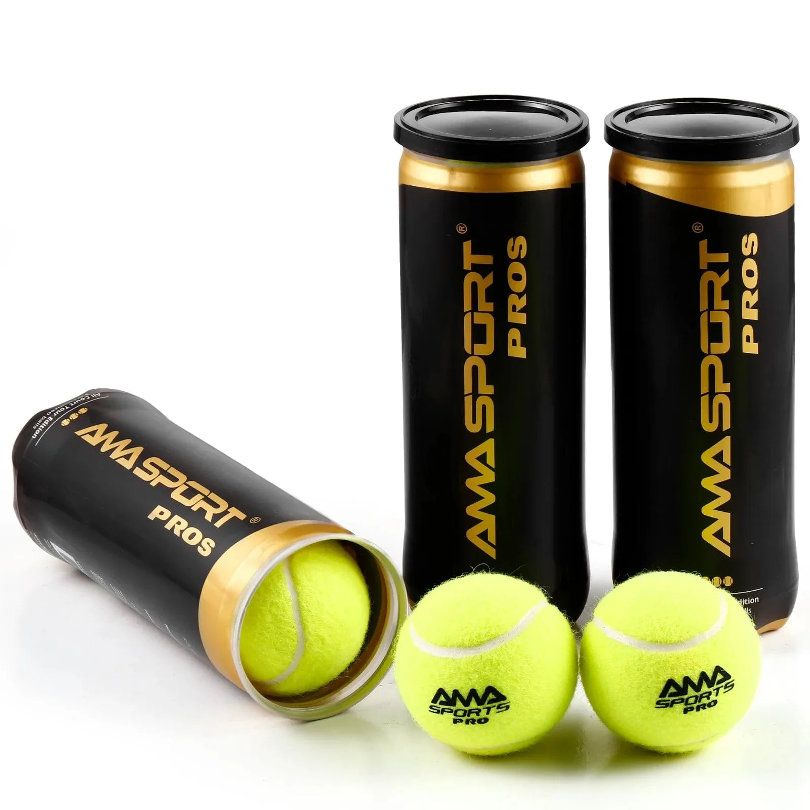 AMASPORT Padel Pro/Pro /Pro S Padel Paddle Tennis Balls 3 Pcs for Training Balls