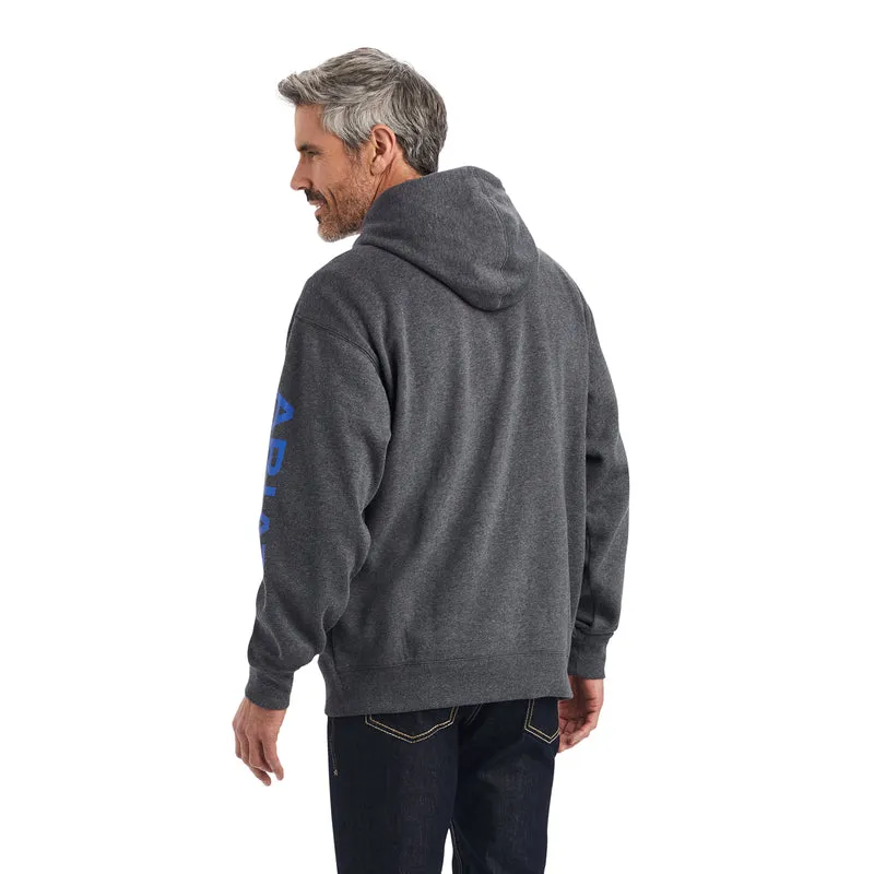 'Ariat' Men's Ariat Logo Hoodie - Charcoal Heather