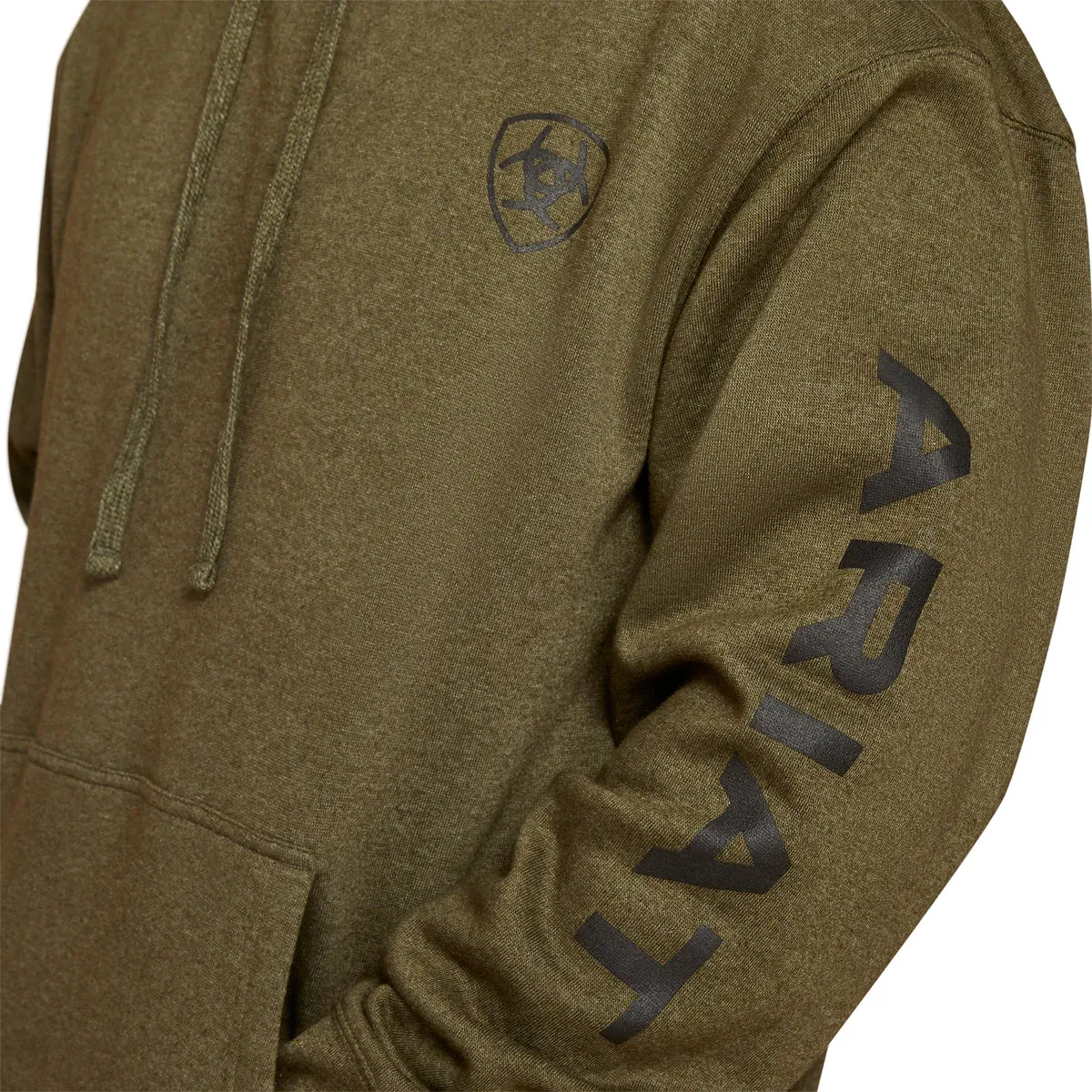 Ariat Mens Logo Hoodie | Brine Olive Heather