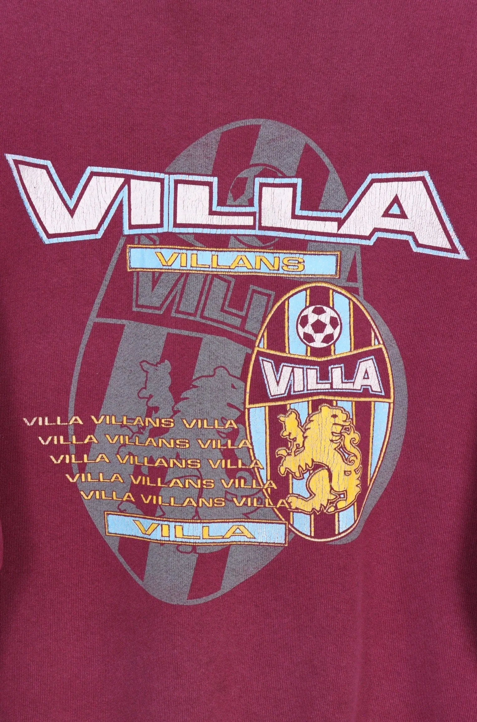 Aston Villa Crest Logo Premier League EPL Football Sweatshirt (M)