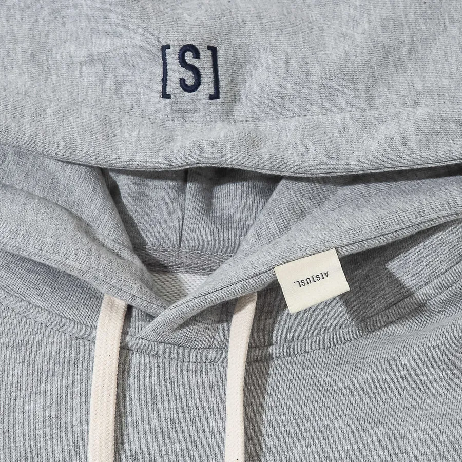 ASUSL CHECKS LOGO HOODIES-GREY