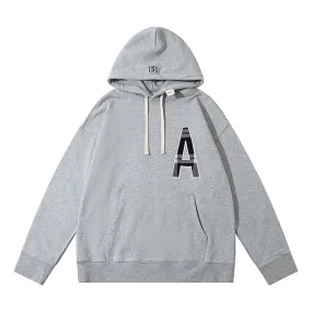 ASUSL CHECKS LOGO HOODIES-GREY