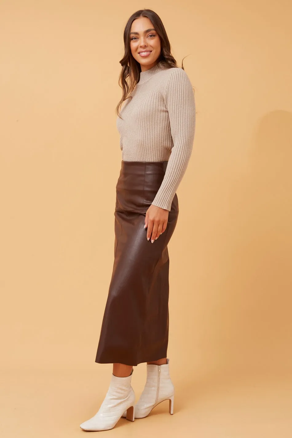 AUBREE LEATHER SKIRT