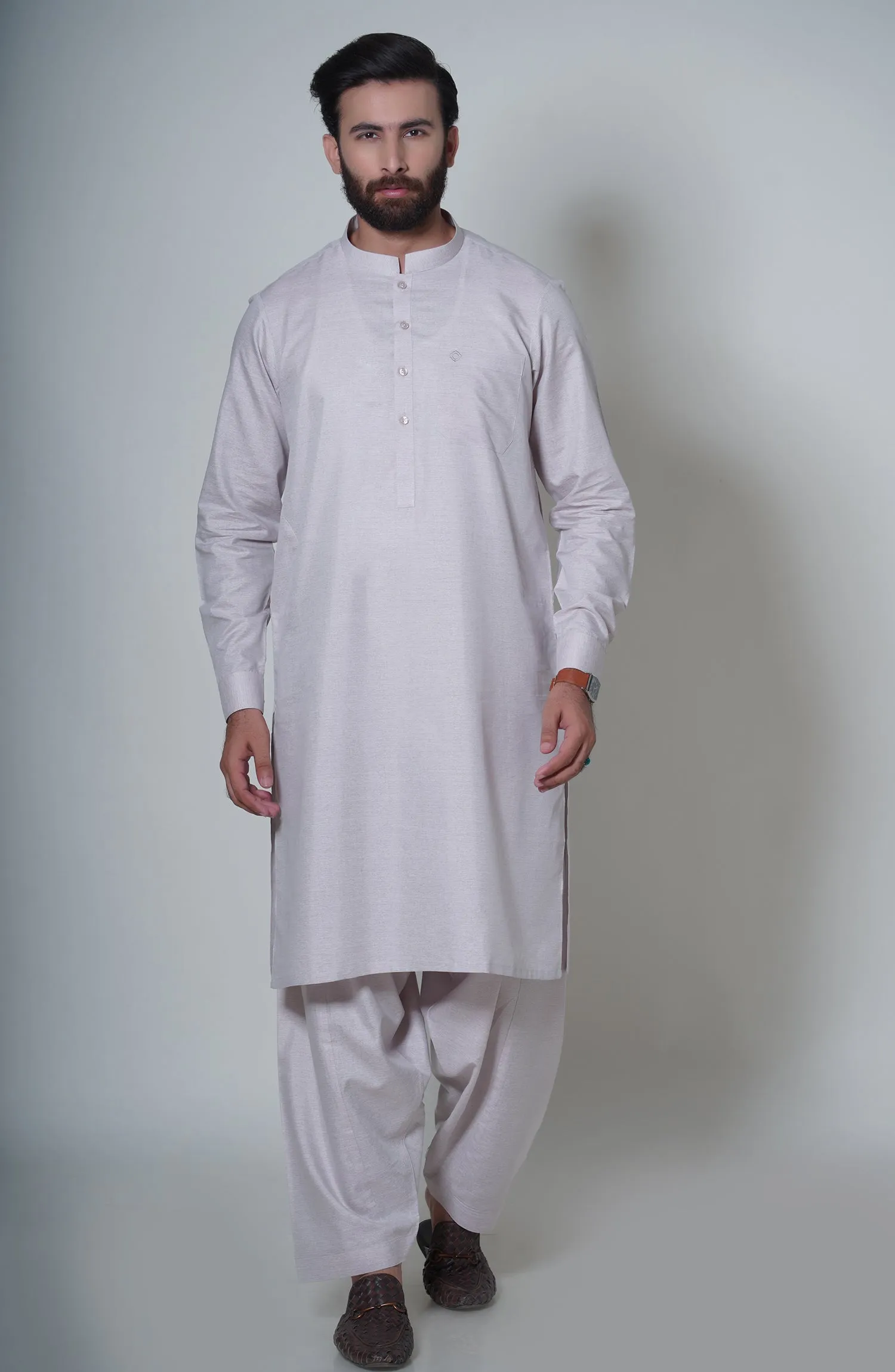 Basic Band Collar Shalwar Suit