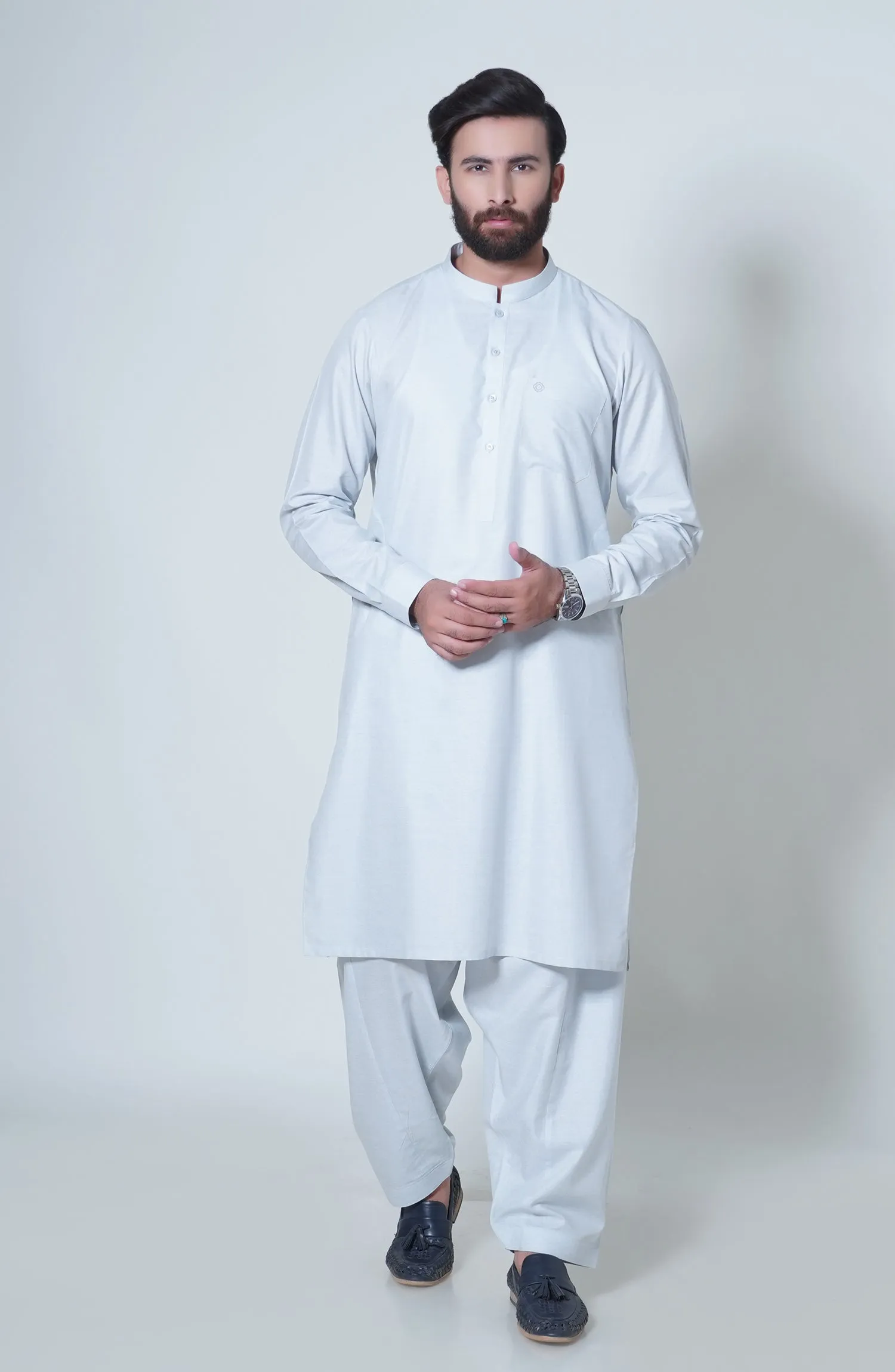 Basic Band Collar Shalwar Suit