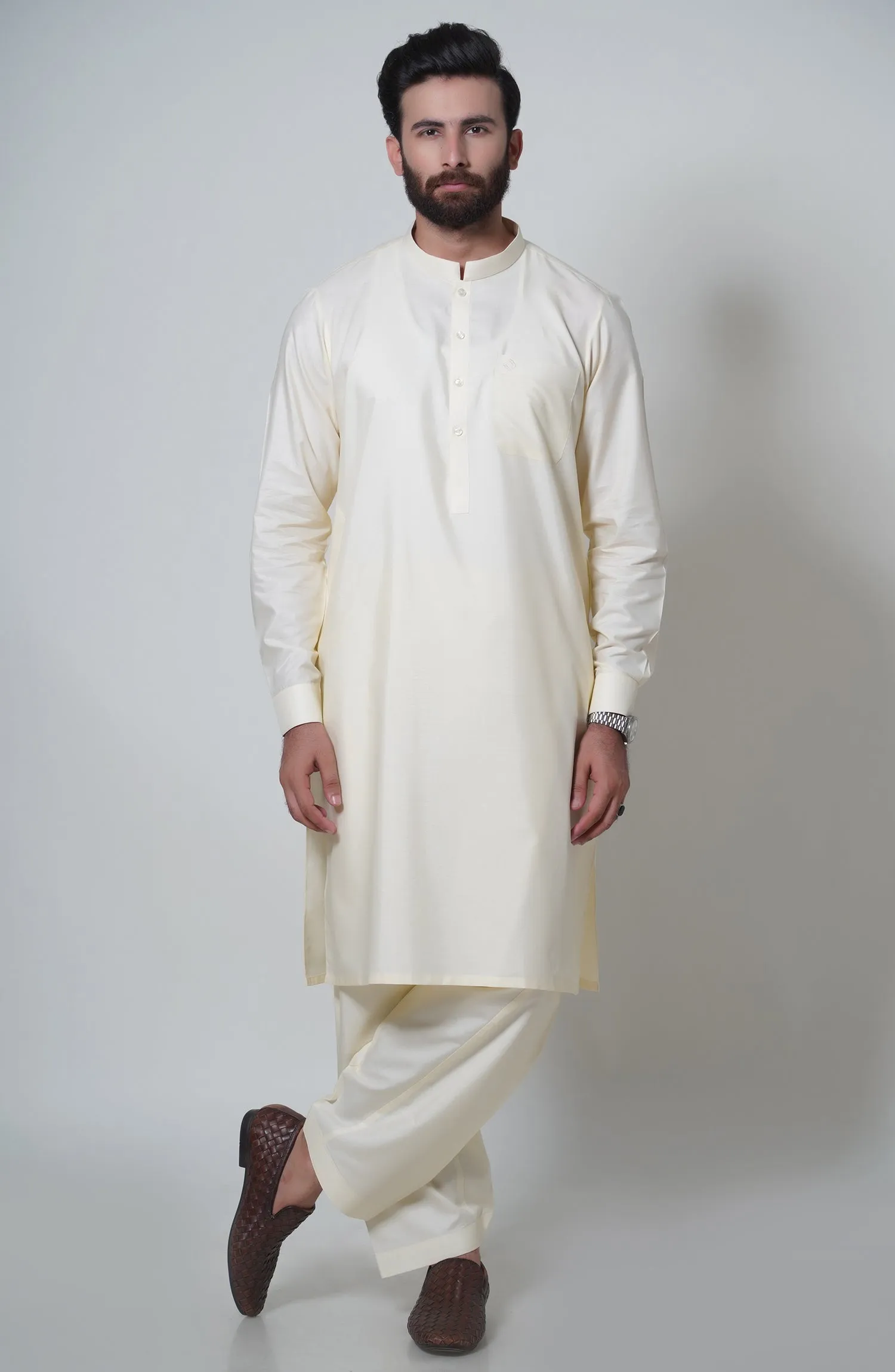 Basic Band Collar Shalwar Suit