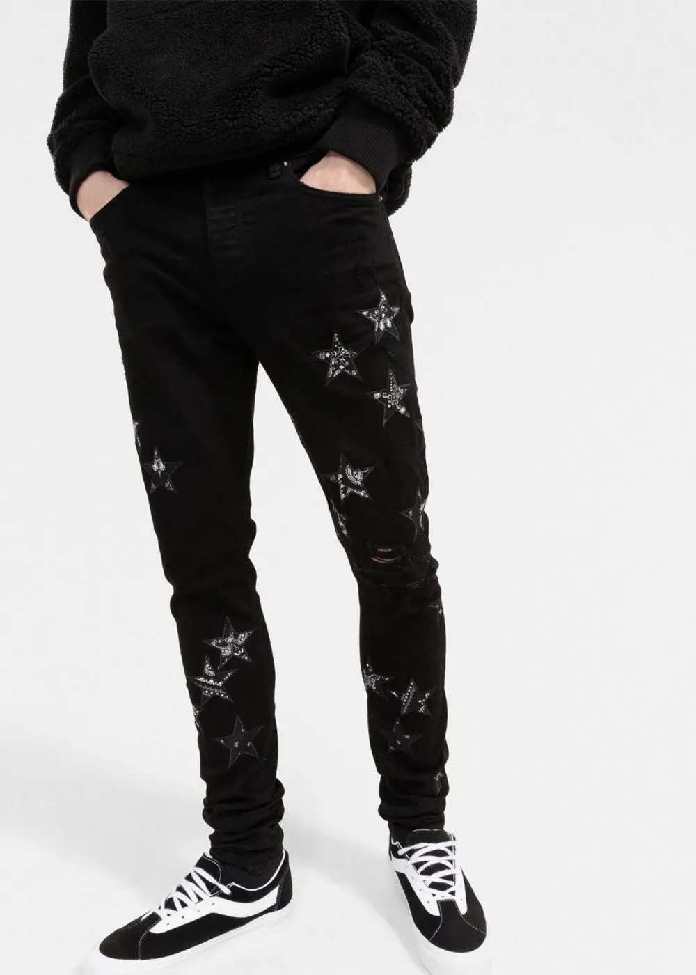 Black Bandana Star Jeans