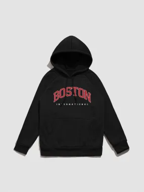 Boston Letter Print Hoodies