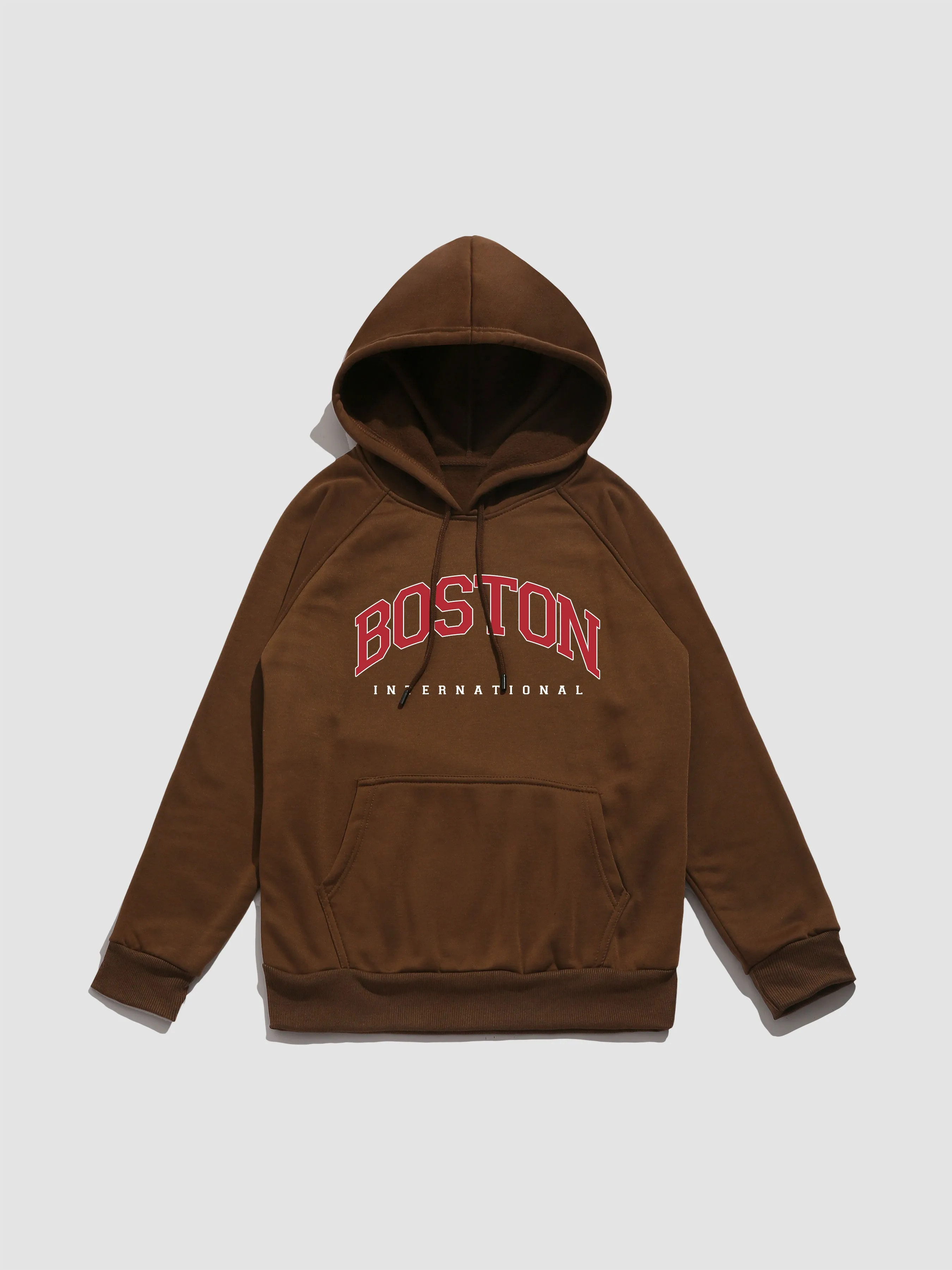 Boston Letter Print Hoodies