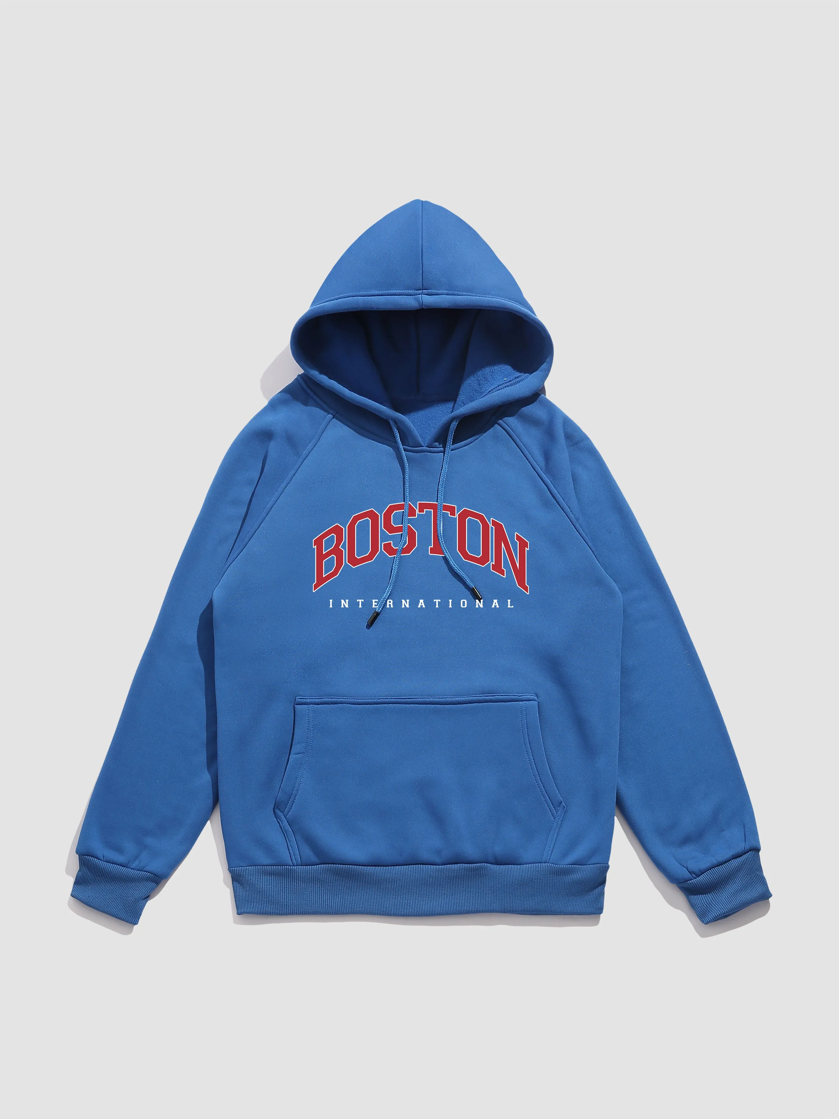 Boston Letter Print Hoodies