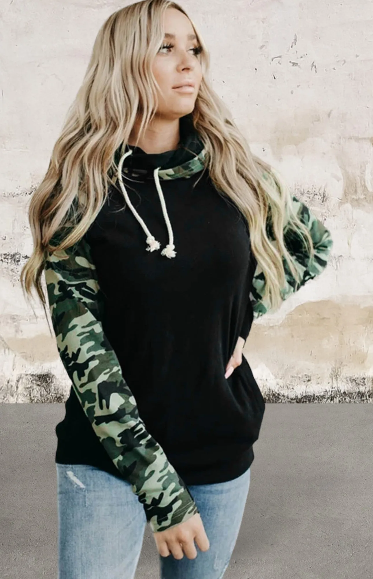 Camouflage Print Hoodie