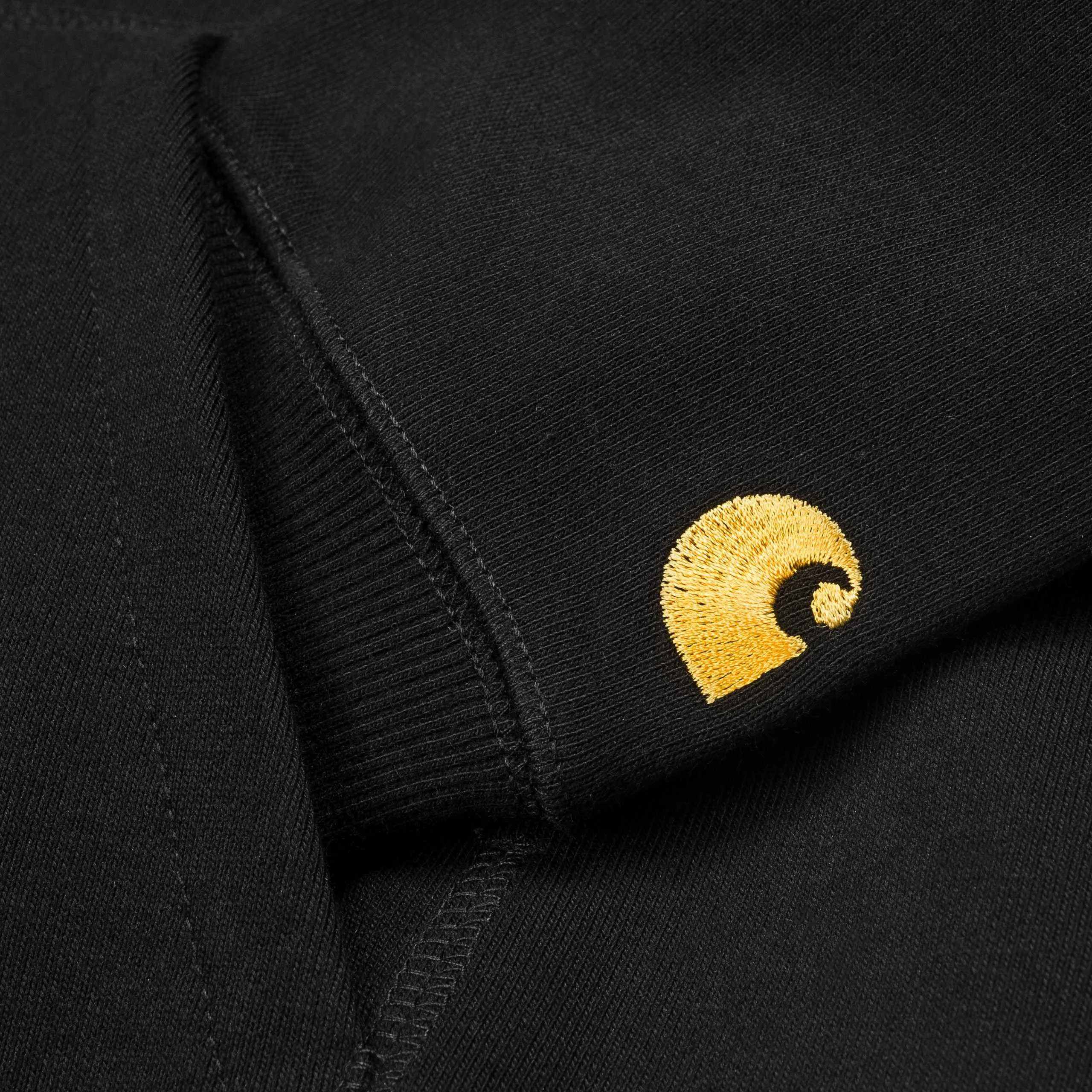 Carhartt Hooded Chase Sweat Black / Gold