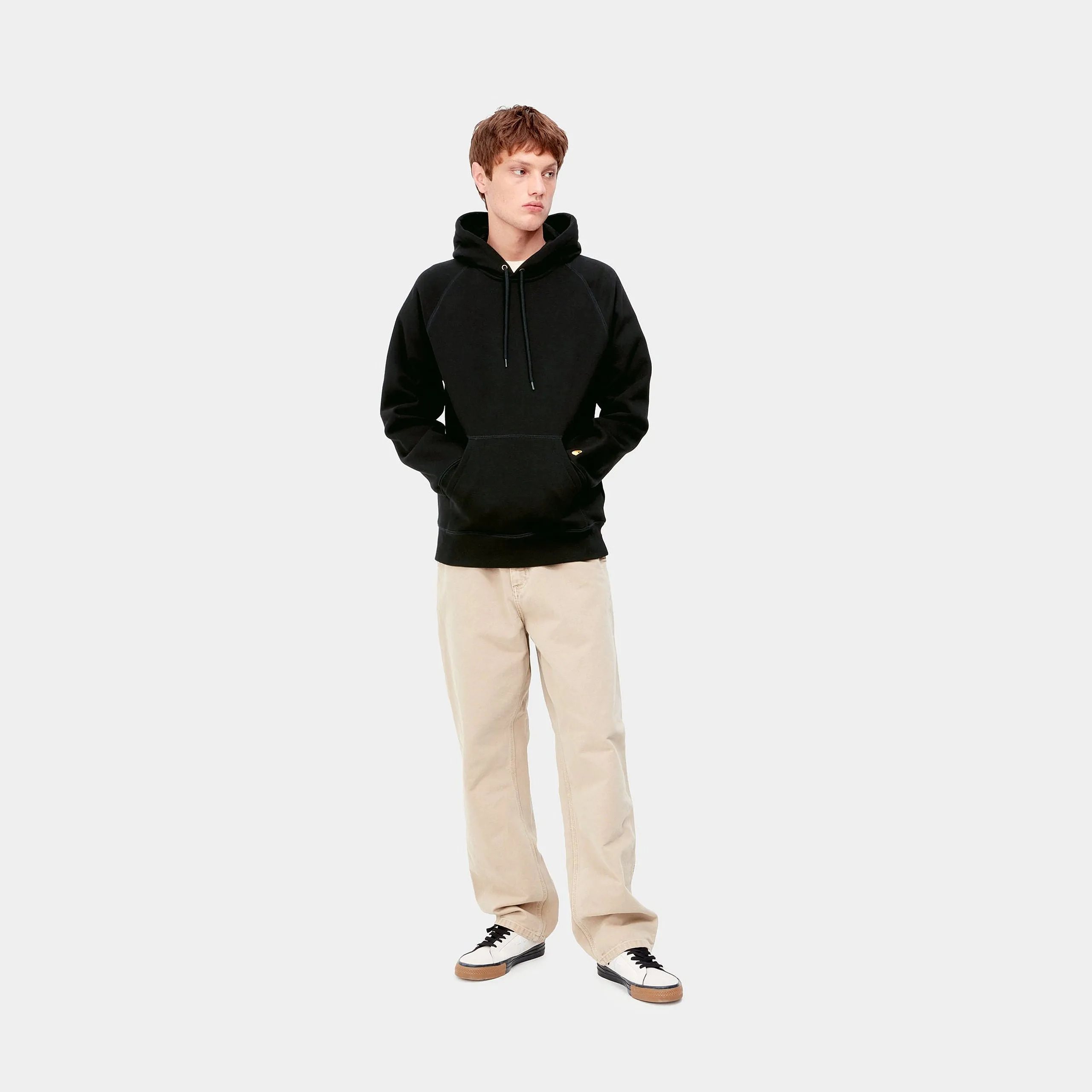 Carhartt Hooded Chase Sweat Black / Gold