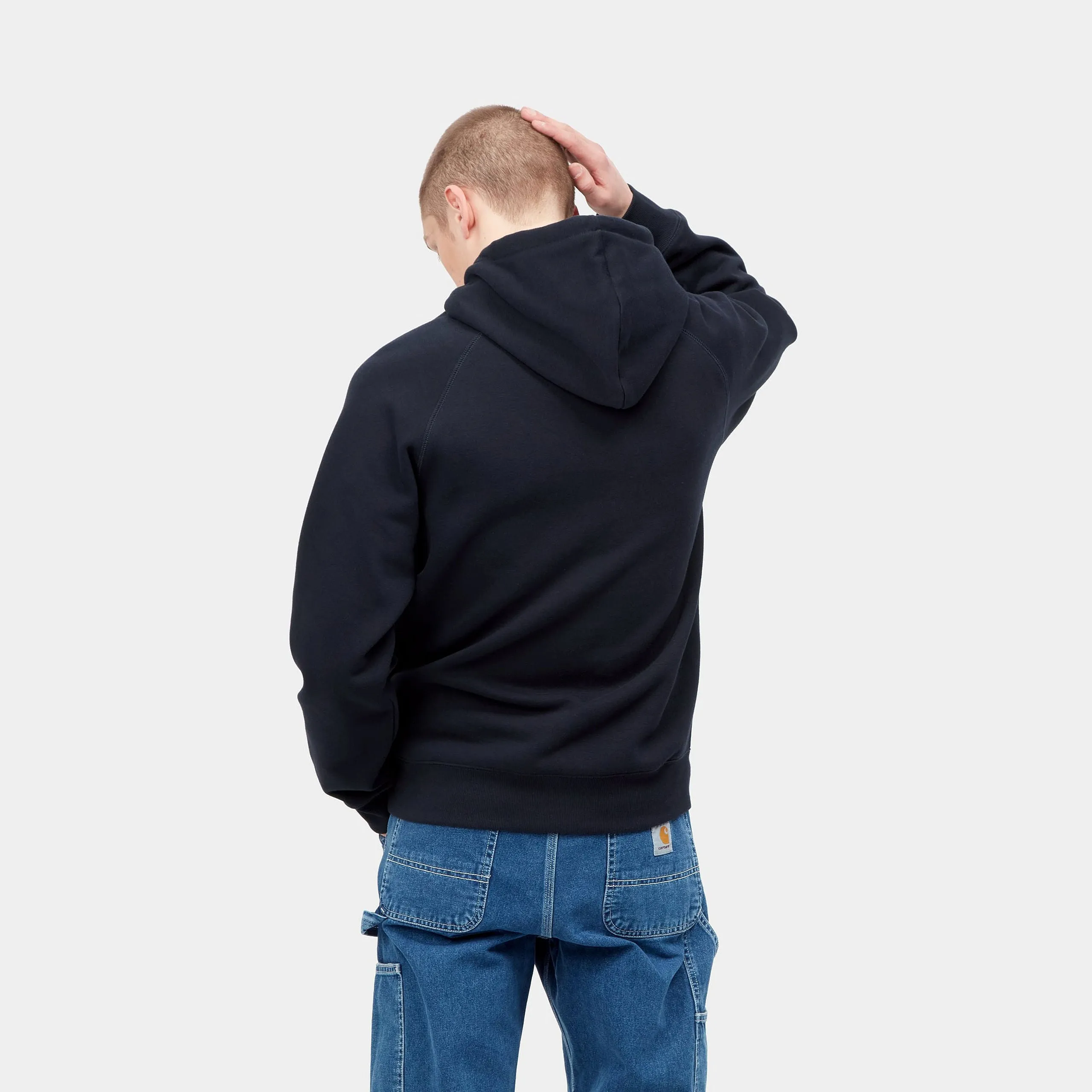 Carhartt Hooded Chase Sweat Dark Navy / Gold