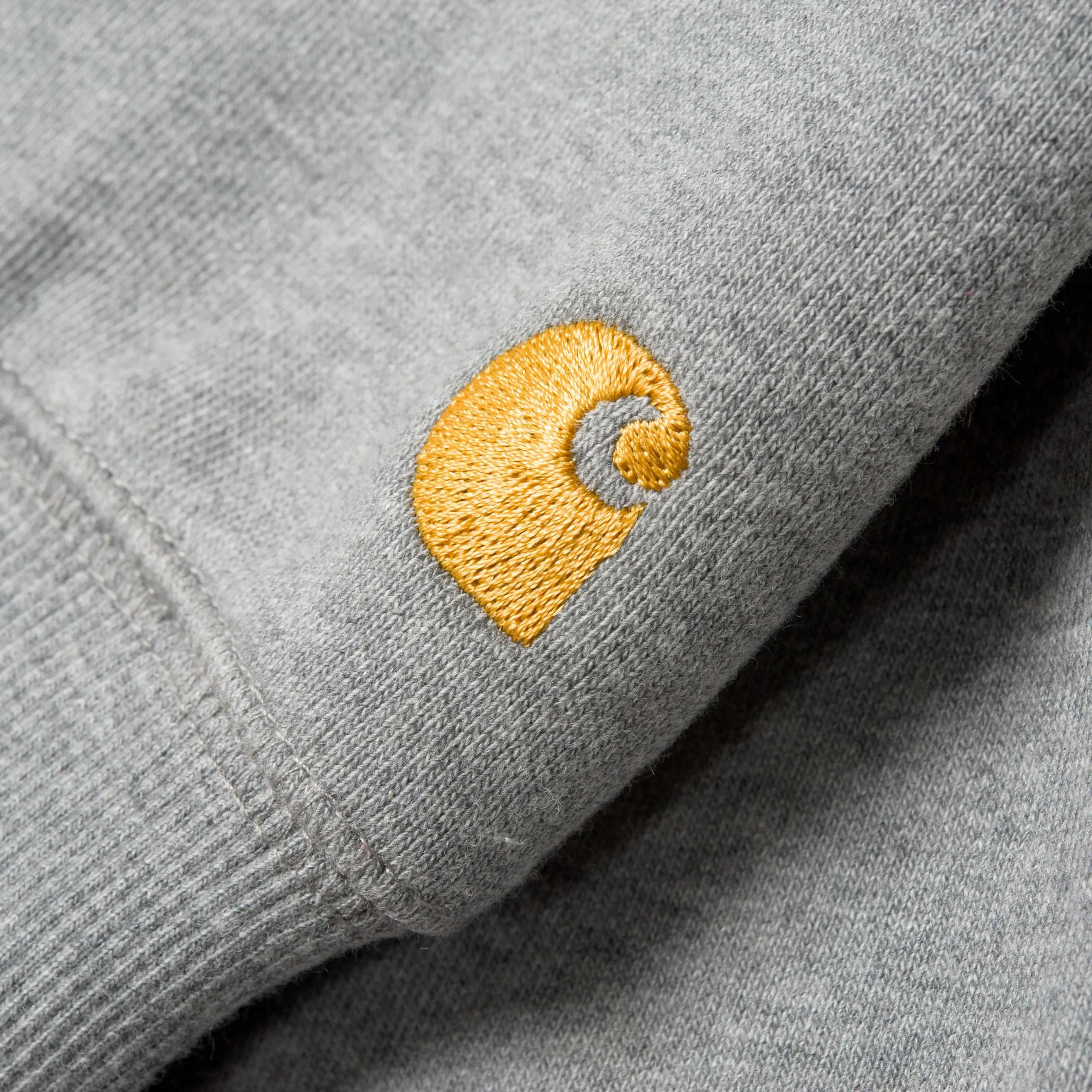 Carhartt Hooded Chase Sweat Grey Heather / Gold