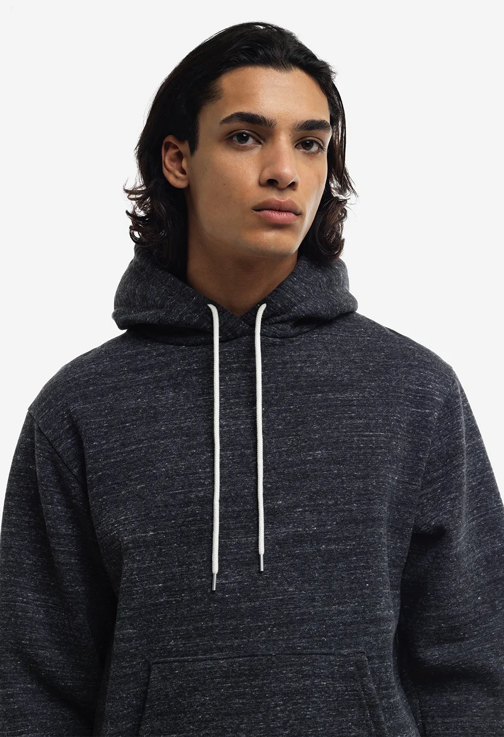 Cashmere Fleece Beach Hoodie / Heather Black