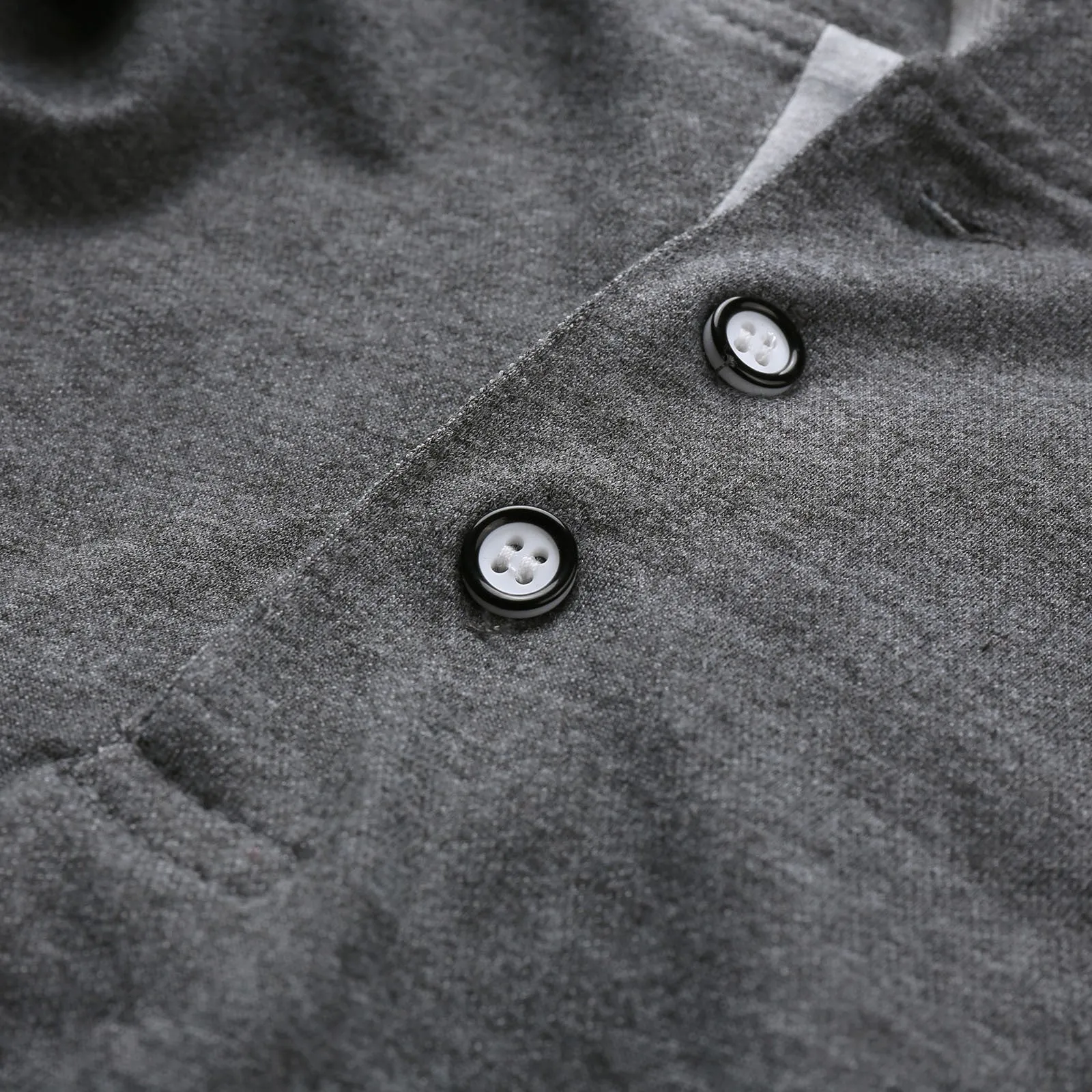 CASUAL QUARTER ZIP BUTTON DOWN HOODIE