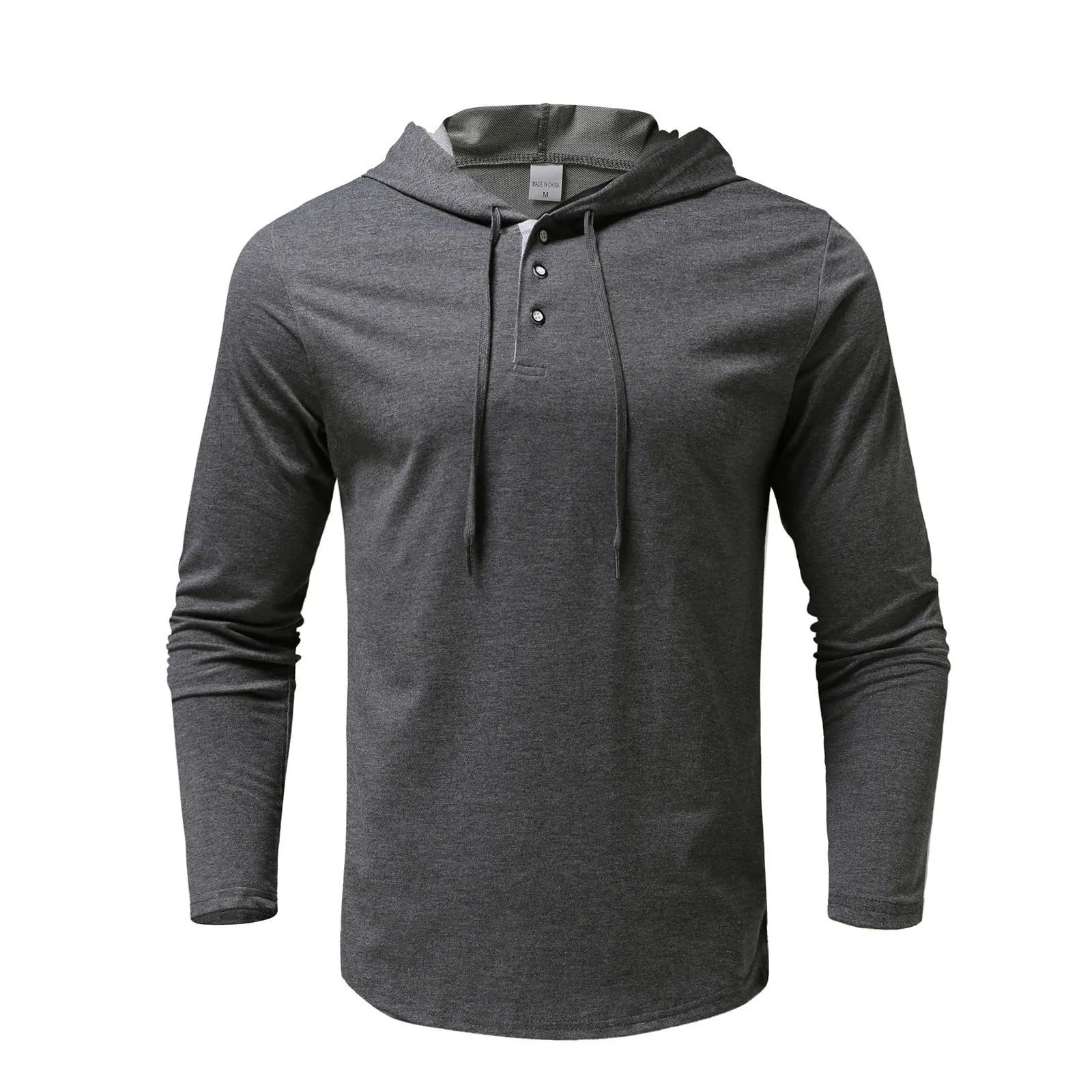 CASUAL QUARTER ZIP BUTTON DOWN HOODIE