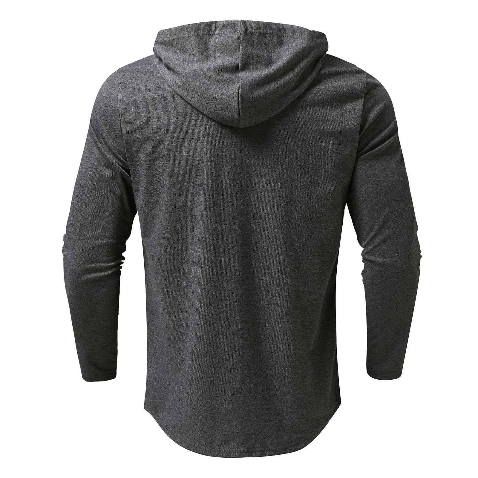 CASUAL QUARTER ZIP BUTTON DOWN HOODIE