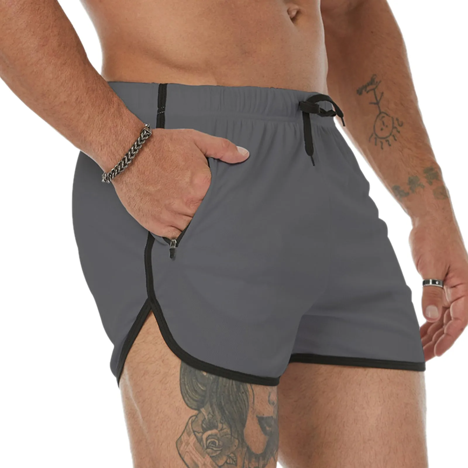 COLORFUL HOOCHIE DADDY 5'' INSEAM RUNNING SHORTS