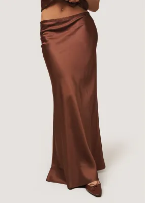 Dark Brown Dydine Fitted Skirt