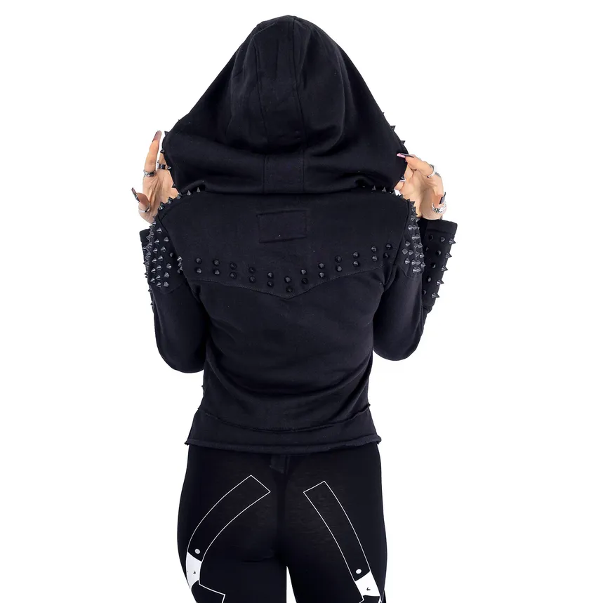 DEMONIC INTERVENTION HOOD - BLACK