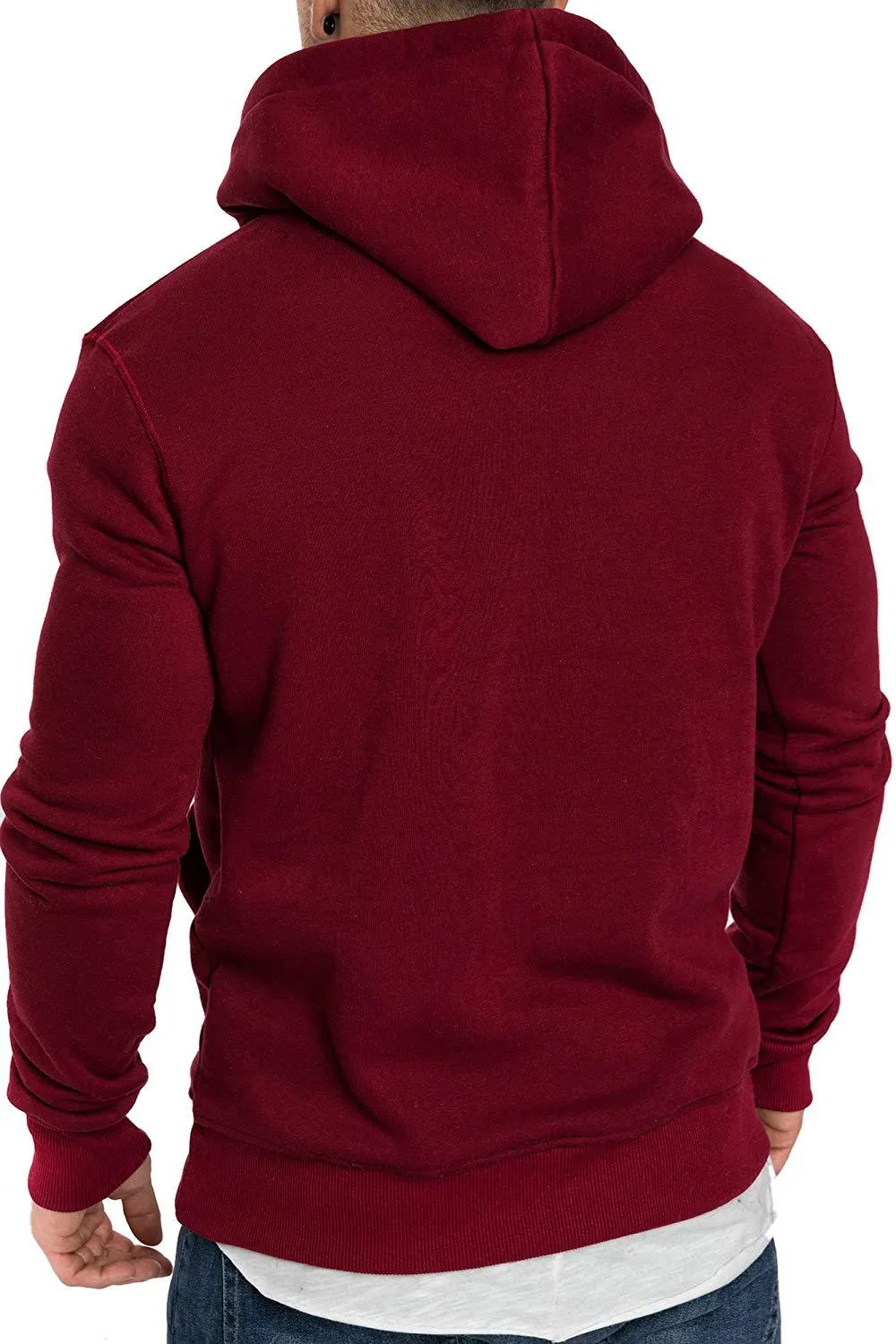 DRAWSTRING SHAWL COLLAR POCKET HOODIE