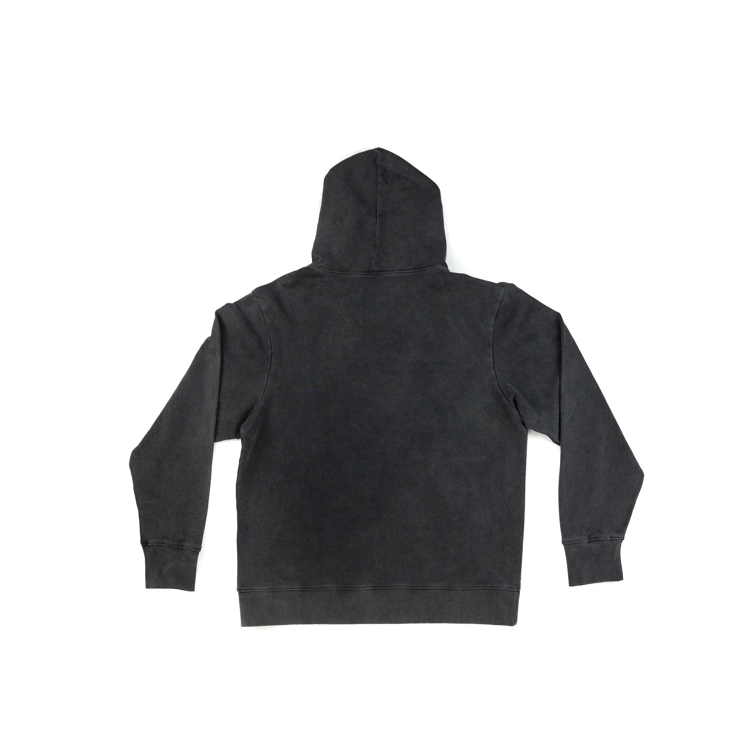 Classic Vintage Black Hoodie with Dry Rot Design