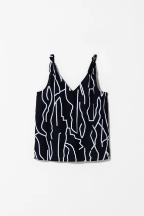 Elk The Label - Malte Tank - Black/white Kenetic Print