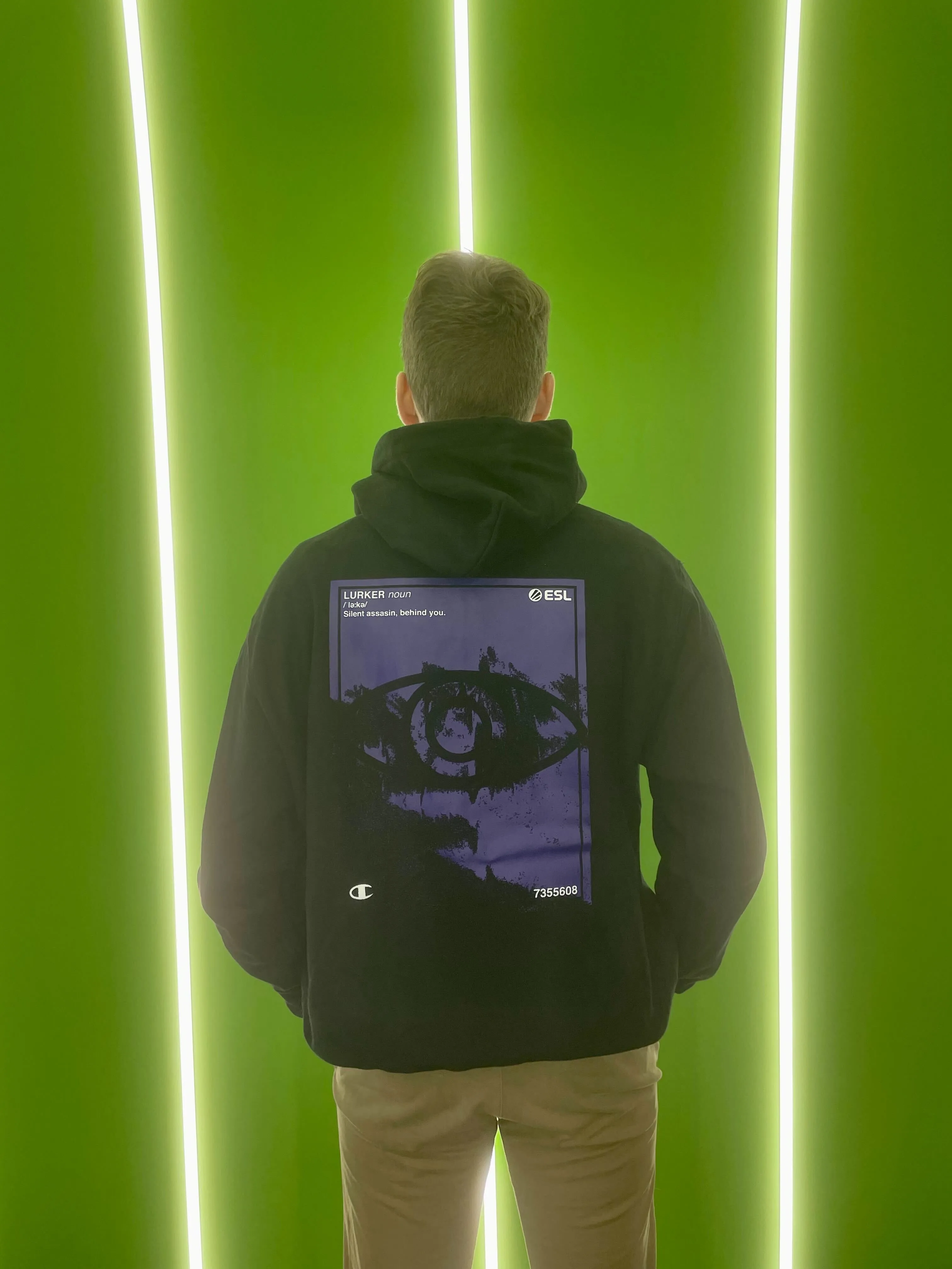 ESL x Champion Lurker Pullover Hoodie Black