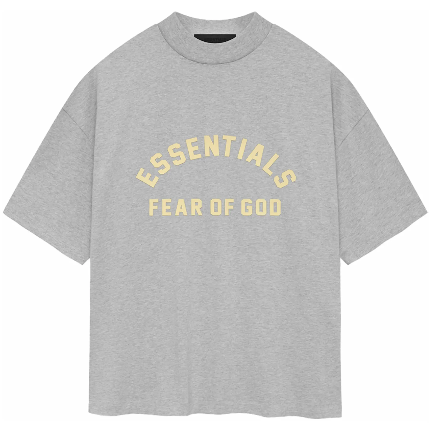 FEAR OF GOD Essentials heavy crewneck tee light heather oatmeal (SS24)