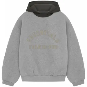 FEAR OF GOD Essentials nylon fleece hoodie dark heather/ink (SS24)