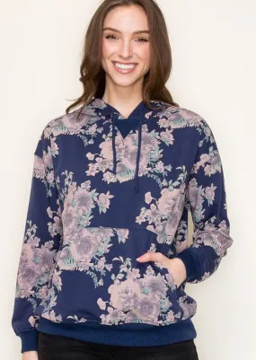 Floral Terry Hoodies - 3 colors!