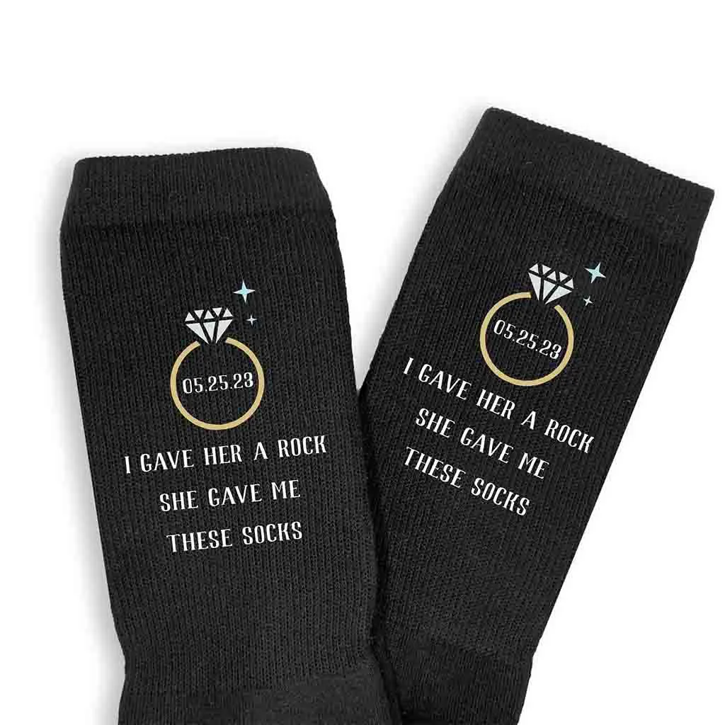 Funny Personalized Wedding Day Socks For The Groom