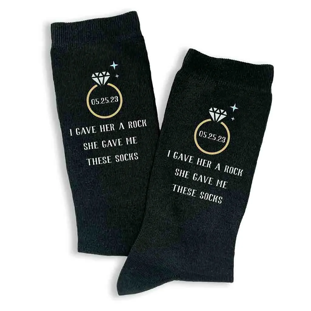 Funny Personalized Wedding Day Socks For The Groom