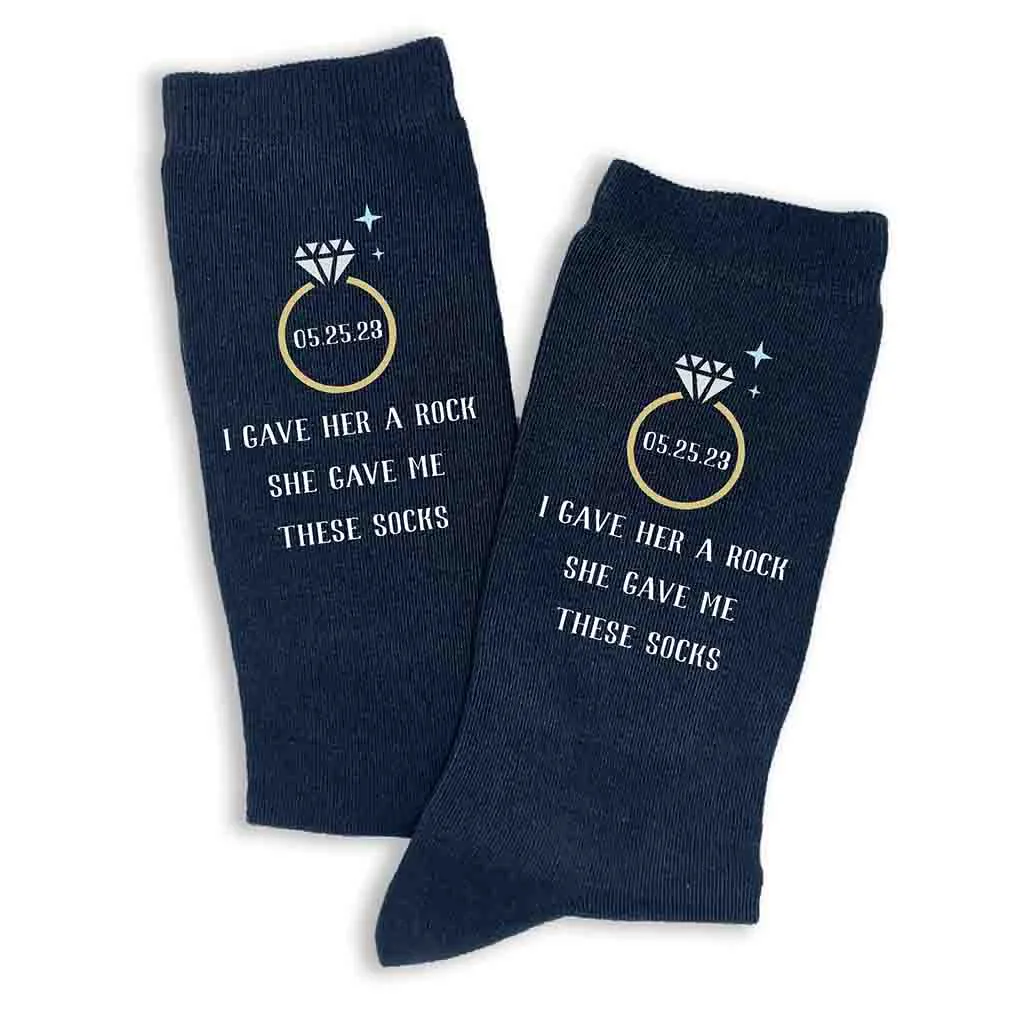 Funny Personalized Wedding Day Socks For The Groom