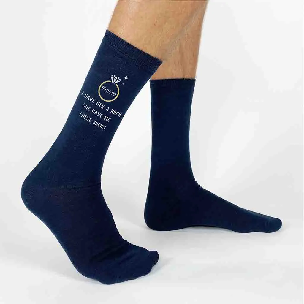 Funny Personalized Wedding Day Socks For The Groom