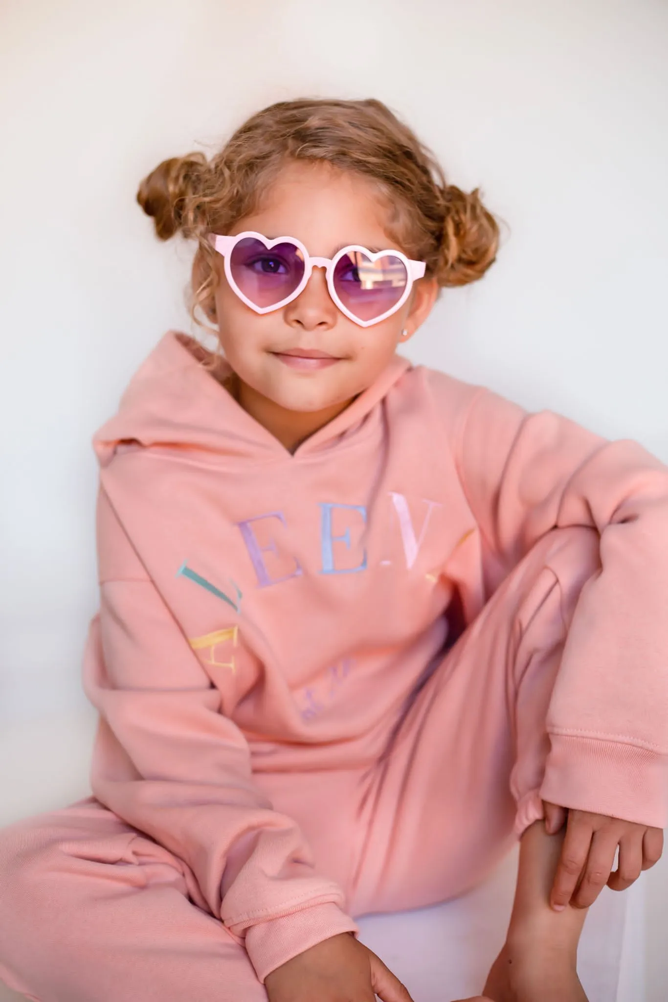 Girls Dusky Pink Est Hooded Tracksuit