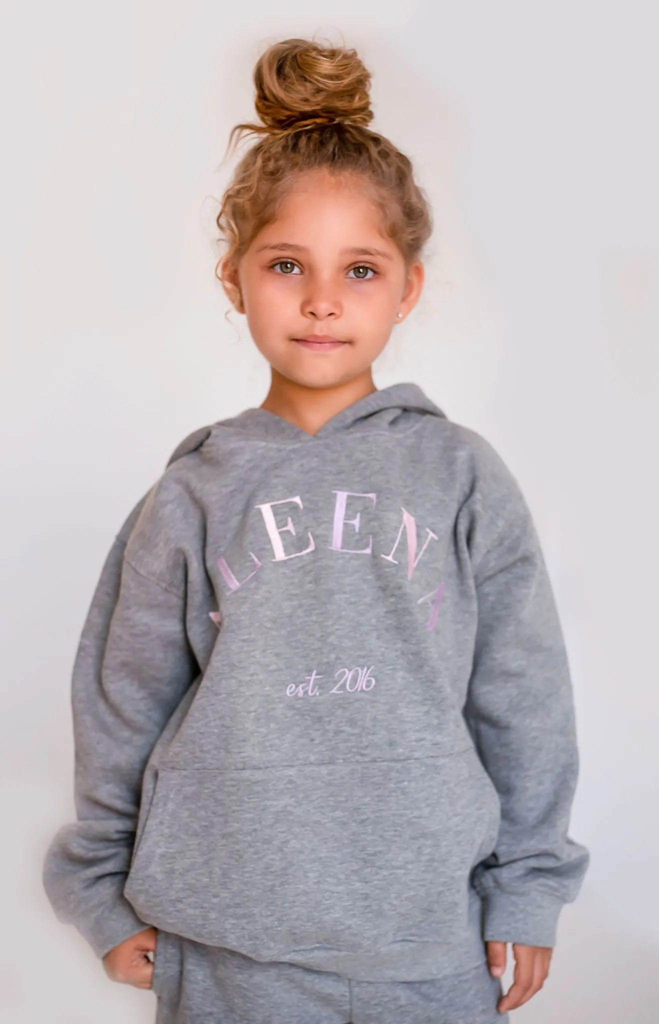 Girls Grey Est Hooded Tracksuit