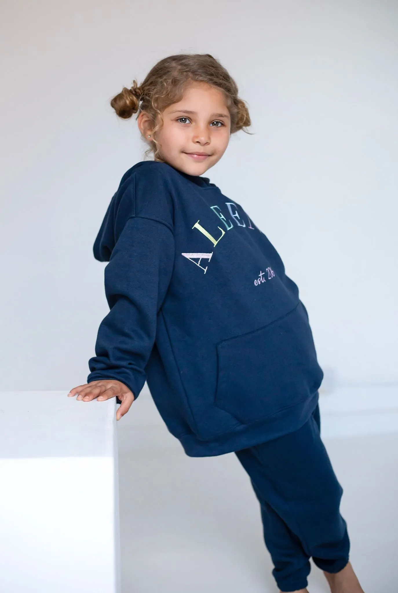 Girls Navy Est Hooded Tracksuit