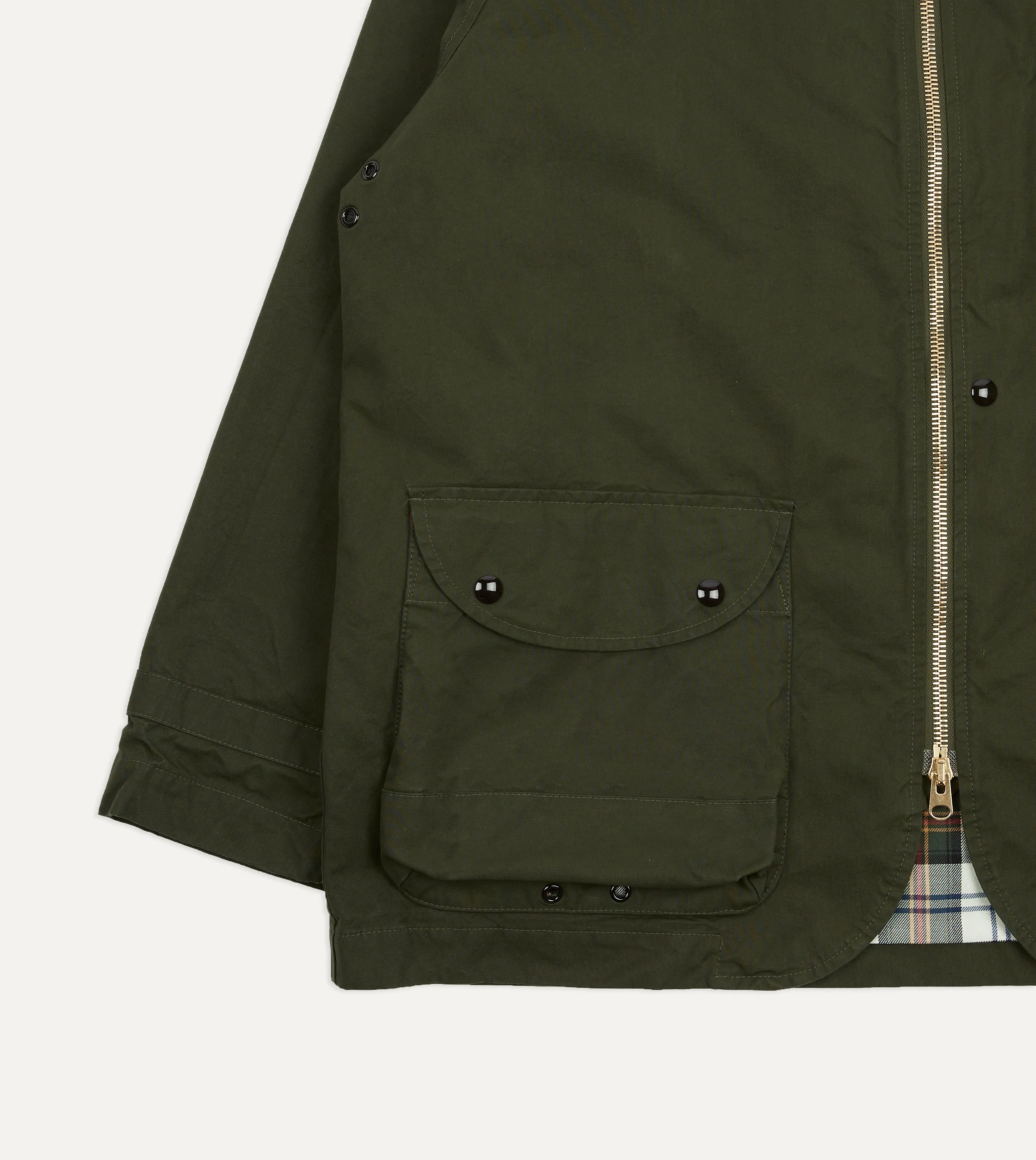 Green Waxed Lightweight Coverall Jacket