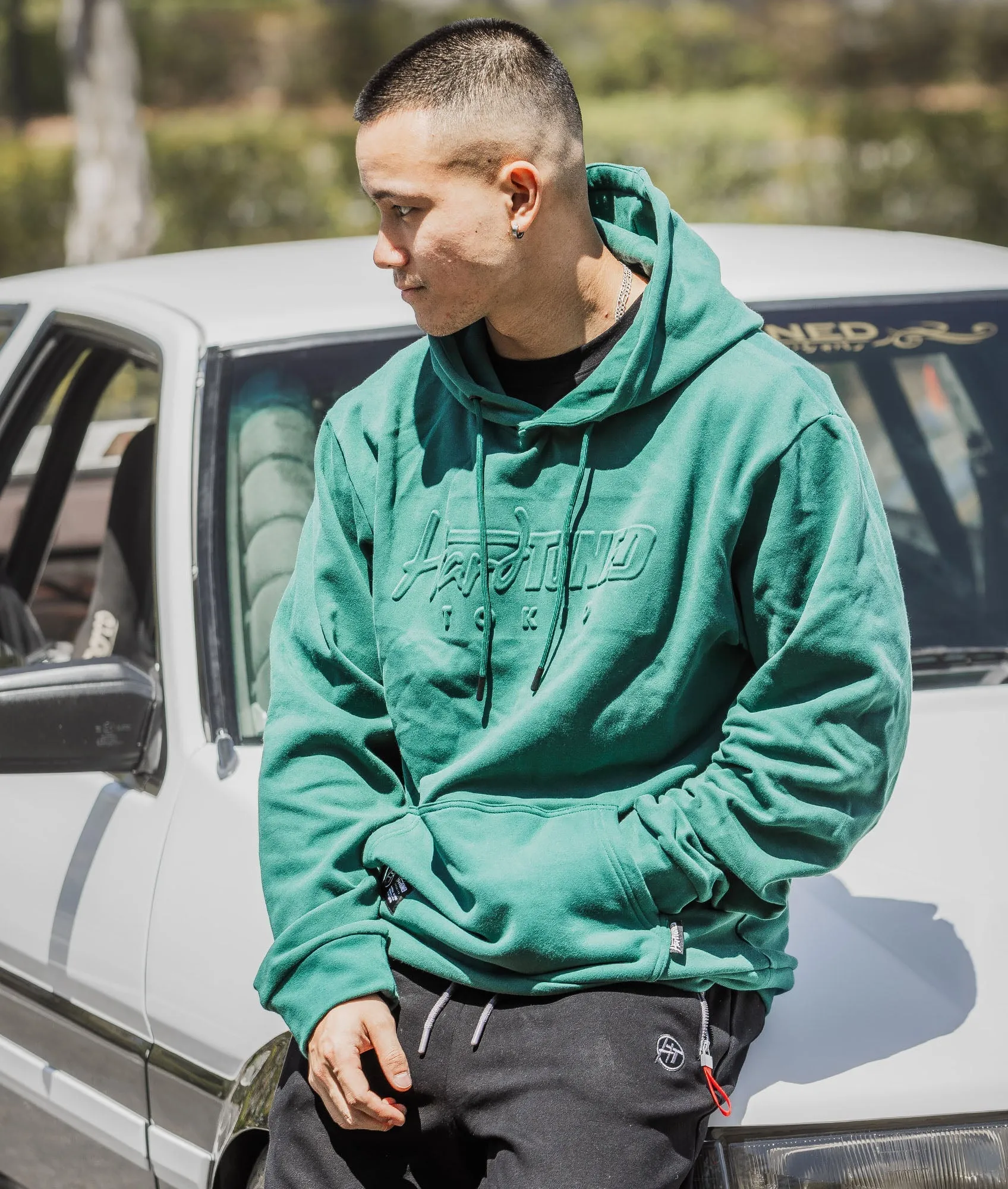 Hardtuned Embossed P1 Fleece Hoodie - Green