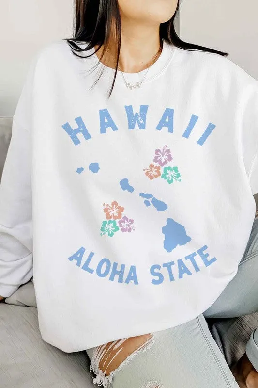 HAWAII ALOHA STATE OVERSIZED SWEATSHIRT