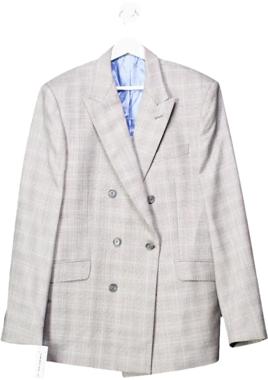 Hawkins & Shepherd Grey Chequered Blazer UK M/L